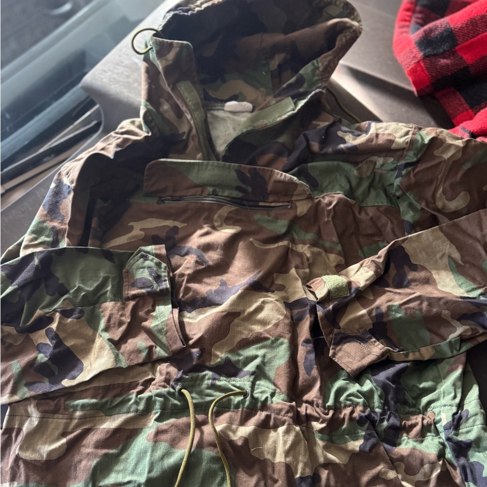Vintage military pull over parka Camouflage Jacket